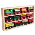 12 Pcs Wooden Engines & Train Cars Collection fits Thomas, Brio, Chuggington