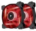 Corsair Air Series AF120 LED Red Quiet Edition High Airflow 120mm Fan Twin Pack