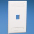 Panduit NetKey NK1FIWY - 1 Port Faceplate with Labels - Office White
