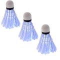 Sodial(R) Dark Night LED Badminton Shuttlecock Birdies Lighting (Pack of 3) (blue)