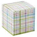 Watercolor Plaid Cube Gift Box