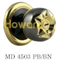 Ổ khóa tay nắm tròn Howard MD 4503 PB/BN