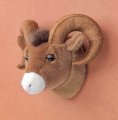 10" Big Horn Sheep Ram Head Plush Stuffed Animal Toy