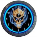 Neonetics 15" 8 Ball Skull Wall Clock