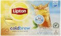 Lipton Black Tea, Cold Brew, Glass Size, Tea Bags, 50 Count (Pack of 6)