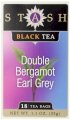 Stash Tea Double Bergamot Earl Grey Tea, 18 Count Tea Bags in Foil (Pack of 6)