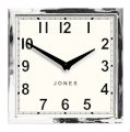 Jones® Clocks Box Wall Clock in Chrome