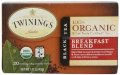 Twinings Breakfast Blend Organic Tea, 20 Count Tea Bags