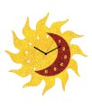 Furnish Living Glossy Sunflower Clock Wooden Wall Clock