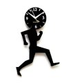 Panache Black Athlete Wall Clock
