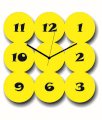 Panache Yellow Circle Wall Clock