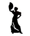 Blacksmith Flamenco Dancer Silhouette Black