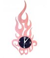 Furnish Living Pink Firey Clock Wooden Wall Clock