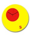 Panache Red And Yellow Designer Round Wall Clock