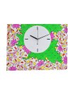 Rangrage Multicolour Rectangle Freaky Neon Wooden Wall Clock