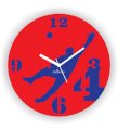 Cricket Gavaskar's Jump Wall Clock in Red