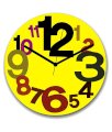 Basement Bazaar Yellow Designer Printed Wall Clock