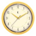  Geneva Clock Company 9-1/2" Yellow Plastic Wall Clock