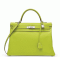 Hermes Candy Kelly Bag in Kiwi and Lichen Epsom Leather