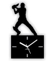 Zeeshaan Cricket Master Stroke Wall Clock Black