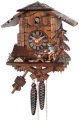 River City Clocks One Day Cuckoo Clock Cottage, Man Sawing Wood