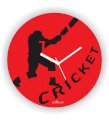 Cricket My Love Red And Black Wall Clock
