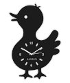 Blacksmith Black Laminated Aluminium Cute Duck Chick Wall Clock