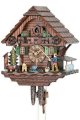 German Cuckoo Clock 1-day-movement Chalet-Style 13.00 inch - Authentic black forest cuckoo clock by Hekas
