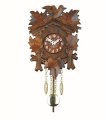 Black Forest Quartz Pendulum Clock - Cuckoo Chime - 5.5 inch - Walnut