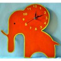 Magique Creations Orange & Yellow Elephant Wall Clock MA977DE33BLYINDFUR