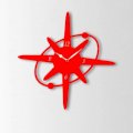 Timeline Star Shaped Wall Clock Red TI104DE75ZKEINDFUR