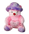 Porcupine 36 Inches Teddy Bear With Beautiful Cap - Pink