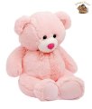 Dimpy Stuff Pink Sitting Teddy With Bow Soft Toy-75 cm