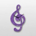  Crysto Glitter Music Note Wall Clock Purple  CR726DE04NFRINDFUR