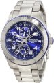 Armitron Men's Bezel Blue Dial Silver-Tone Watch