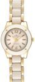 Anne Klein Watch, Women's Ivory and Gold-Tone Bracelet 58510