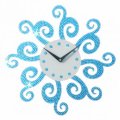 Crysto Aqua Blue Sparkle Chakra Wall Clock CR726DE83AMAINDFUR