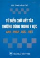 Từ điển chữ viết tắt thường dùng trong y học Anh - Pháp - Đức - Việt