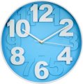  Basement Bazaar Bold Number Analog Wall Clock (Blue, White) 