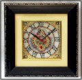 eCraftIndia Decorative Jewelled with LED and Wooden Frame Analog Wall Clock