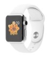Đồng hồ thông minh Apple Watch 38mm Stainless Steel Case with White Sport Band