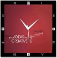  Shoprock Make Creative Ideas Analog Wall Clock (Black) 