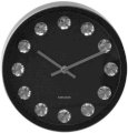 Karlsson Medium Diamond Nickel Analog Wall Clock