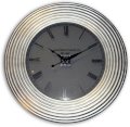 Kairos PU Glass Face Spiral Silver Rim Analog Wall Clock