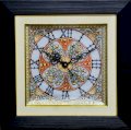 eCraftIndia Glorious Marble with LED & Wooden Frame Analog Wall Clock