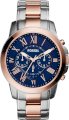 Fossil Men's Chronograph Grant Two-Tone Watch 44mm 65196