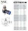 Van tiết lưu khí nén Sang-A NSE0602 ống phi 6 ren 1/4", 13 