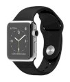 Đồng hồ thông minh Apple Watch 38mm Stainless Steel Case with Black Sport Band