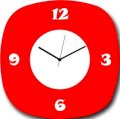  Basement Bazaar Elegant Analog Wall Clock (Red) 