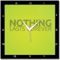  Shoprock Nothing Lasts Forever Analog Wall Clock (Black) 